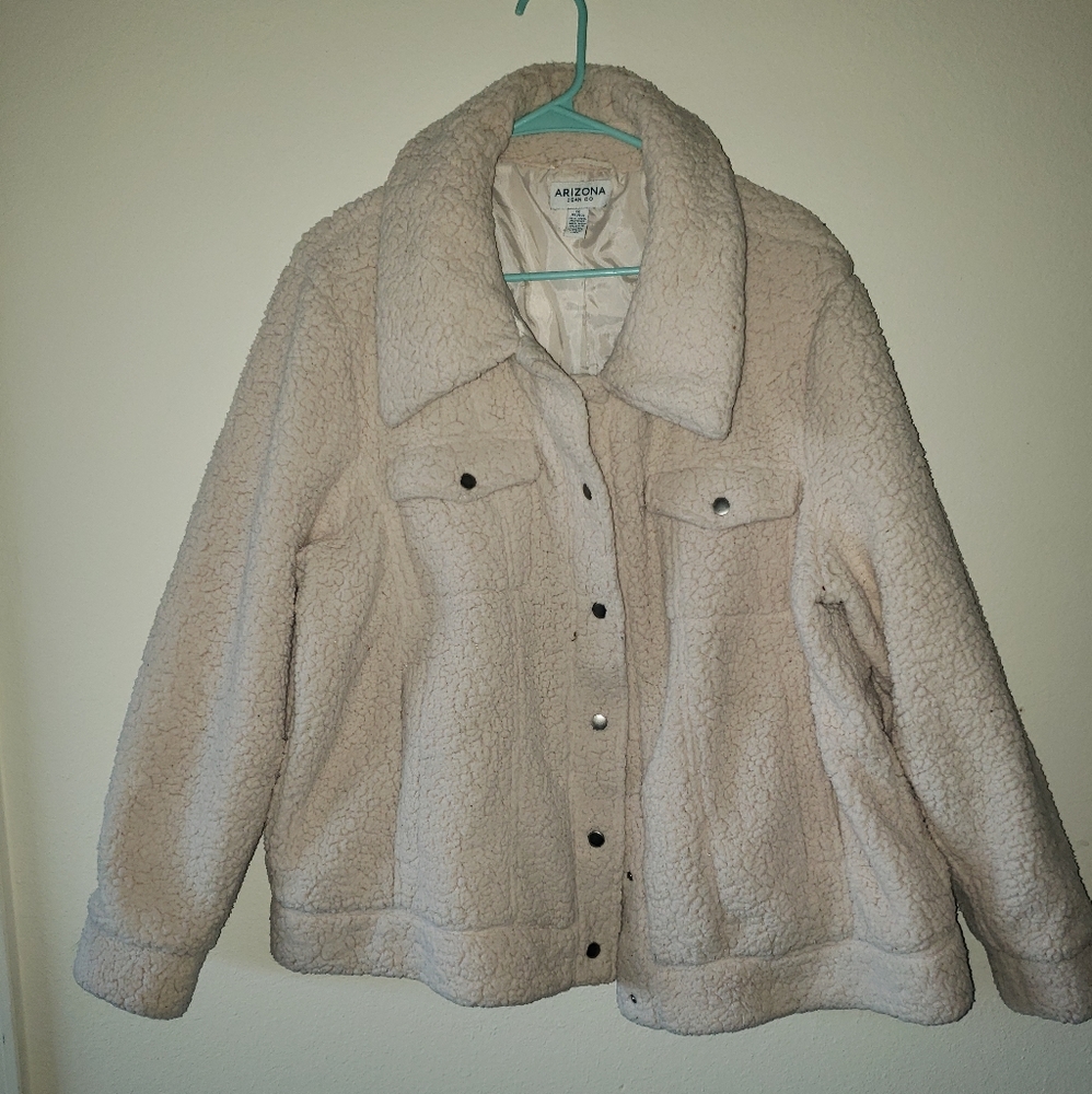 Arizona Jean Co Women's Cream Sherpa Jacket